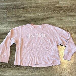 League Light Pink Crew Neck Sweater